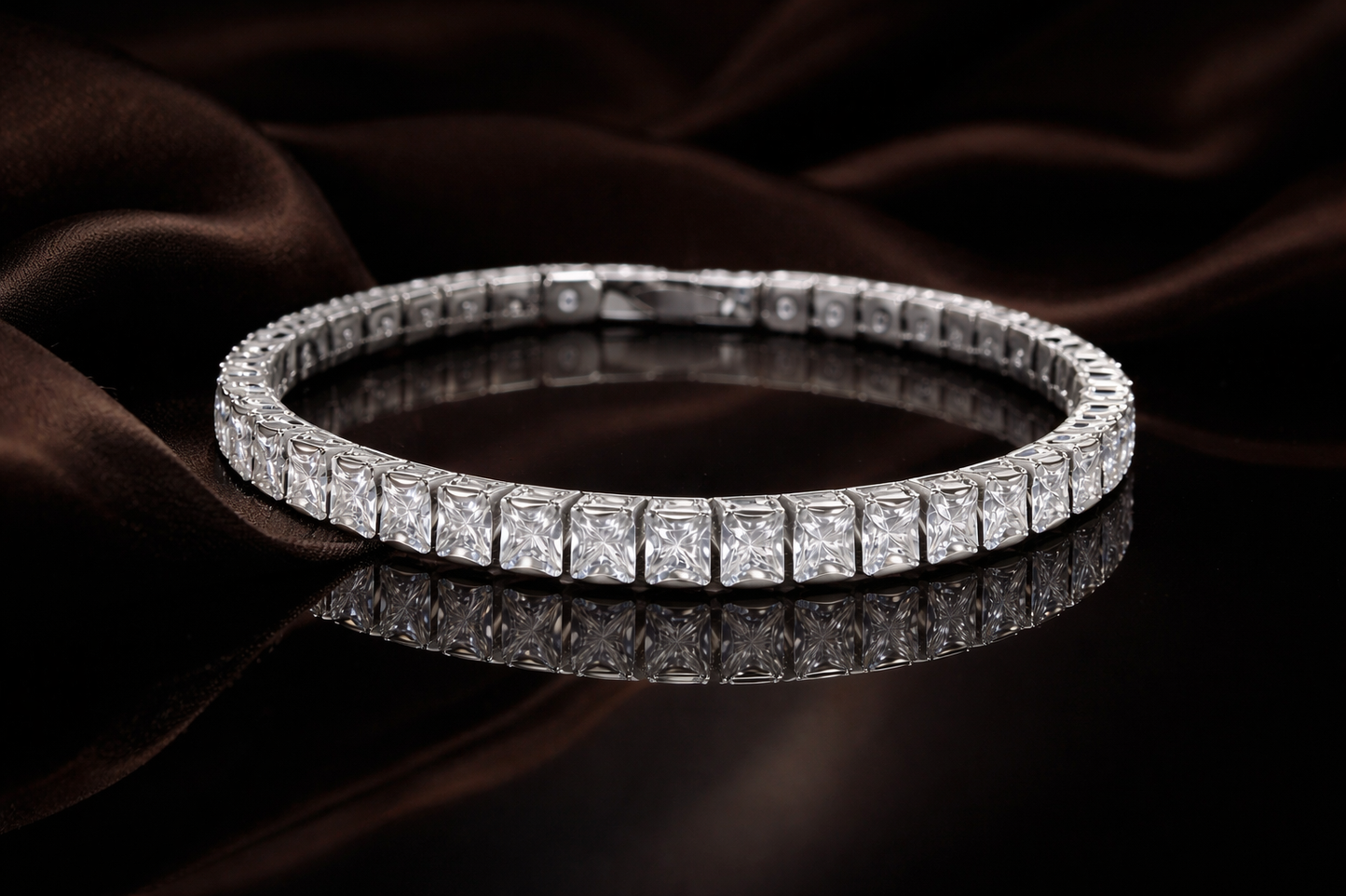 Gold Crystal Tennis Bracelet