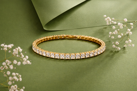 Gold Crystal Tennis Bracelet
