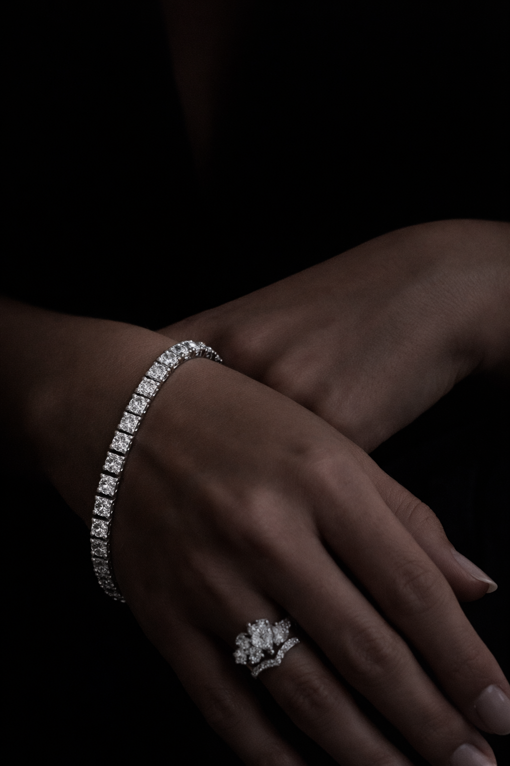 Gold Crystal Tennis Bracelet